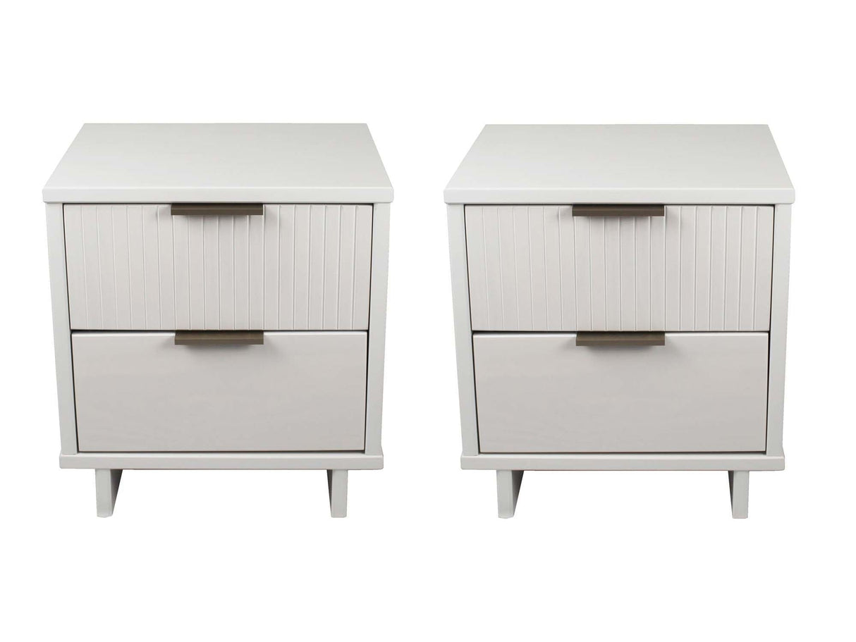Granville Nightstand 2.0 in White (set of 2) by Manhattan Comfort at Eve Furniture