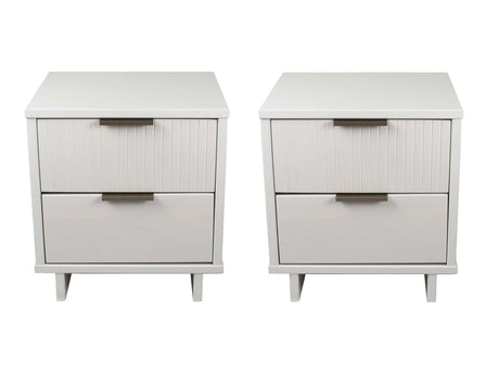 Granville Nightstand 2.0 in White (set of 2) by Manhattan Comfort at Eve Furniture