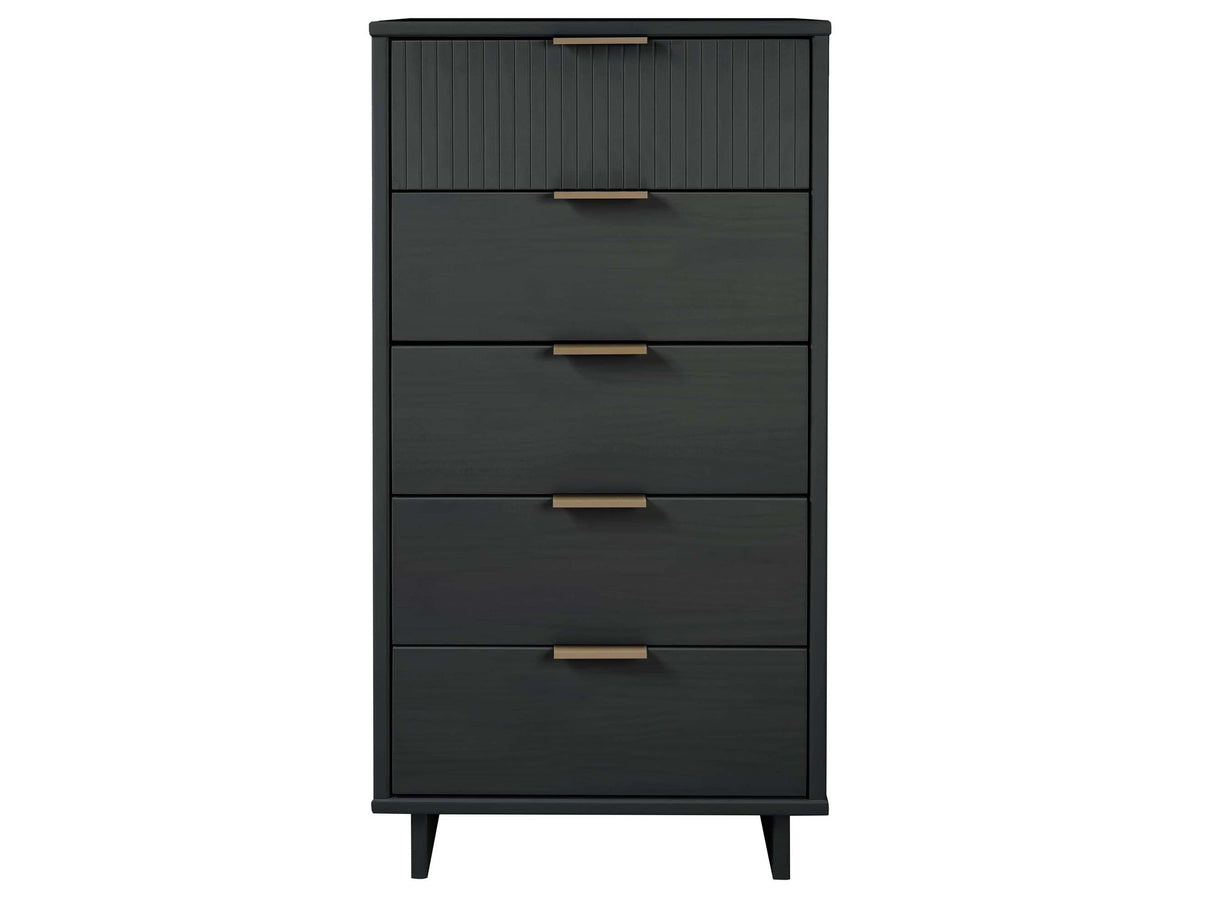 Granville Tall 23.62 Narrow Dresser in Dark Grey by Manhattan Comfort at Eve Furniture
