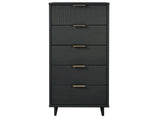 Granville Tall 23.62 Narrow Dresser in Dark Grey by Manhattan Comfort at Eve Furniture