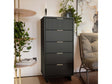 Granville Tall 23.62 Narrow Dresser in Dark Grey by Manhattan Comfort at Eve Furniture