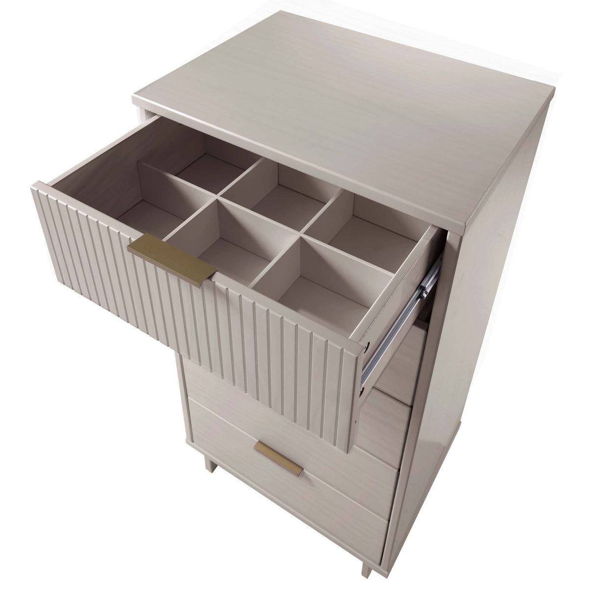 Granville Tall 23.62 Narrow Dresser in Light Grey by Manhattan Comfort at Eve Furniture