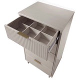 Granville Tall 23.62 Narrow Dresser in Light Grey by Manhattan Comfort at Eve Furniture