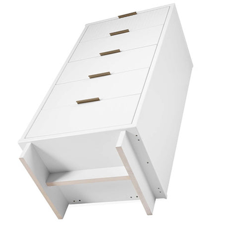 Granville Tall 23.62 Narrow Dresser in White by Manhattan Comfort at Eve Furniture