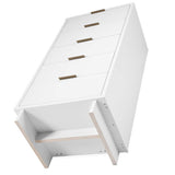 Granville Tall 23.62 Narrow Dresser in White by Manhattan Comfort at Eve Furniture