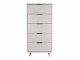 Granville Tall 23.62 Narrow Dresser in White by Manhattan Comfort at Eve Furniture