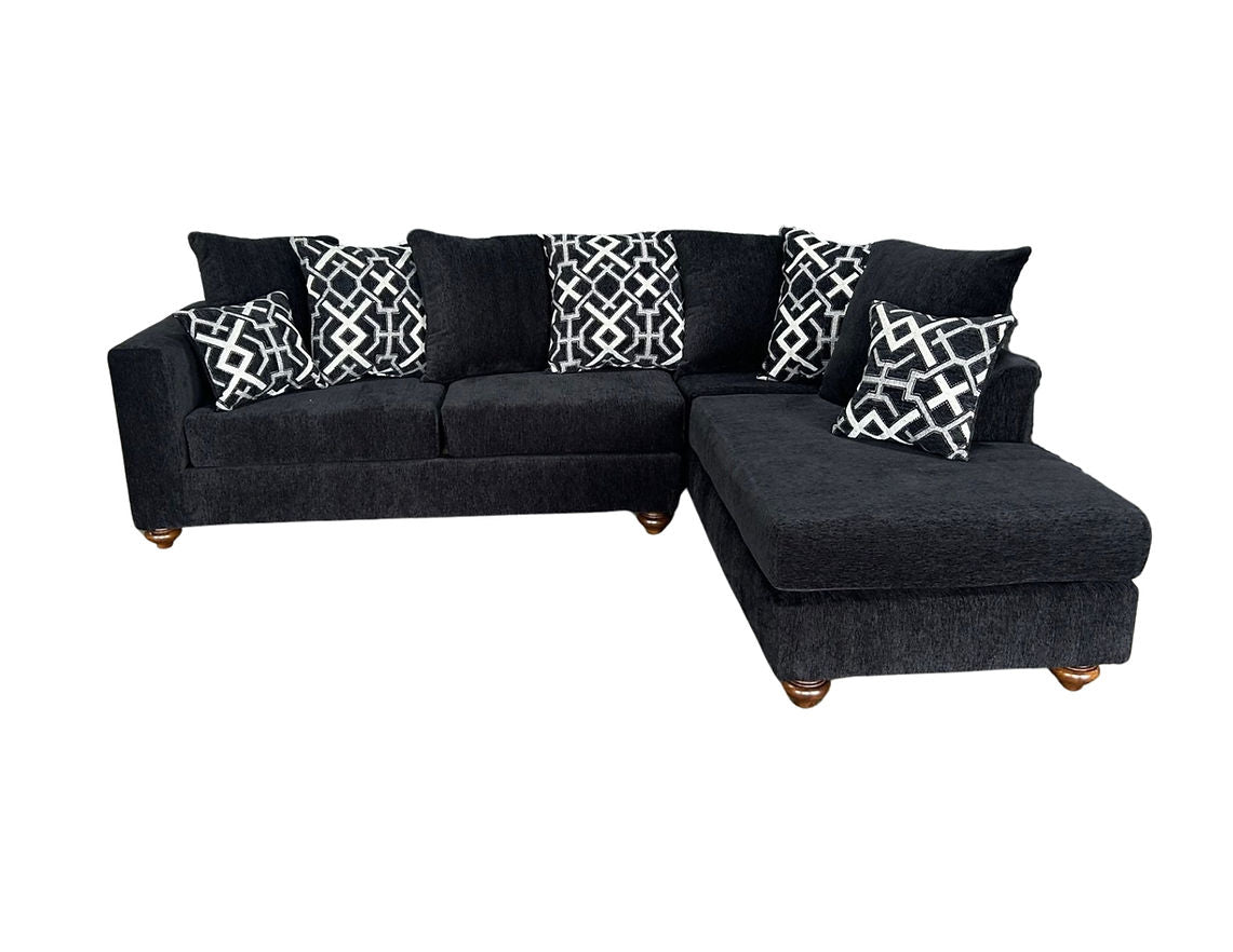 Graphite Black Right Arm Facing (RAF) Sectional by New Era Innovations at Eve Furniture