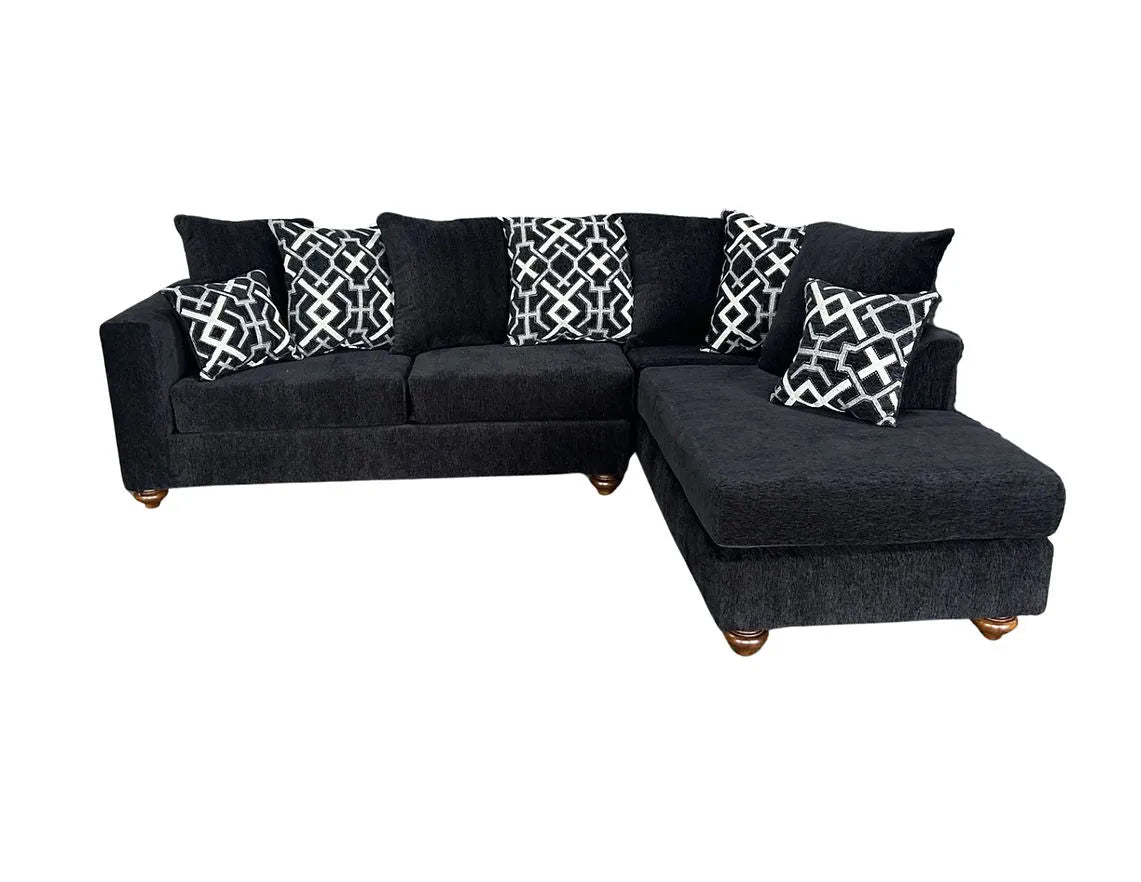 Graphite Black Right Arm Facing (RAF) Sectional by New Era Innovations at Eve Furniture