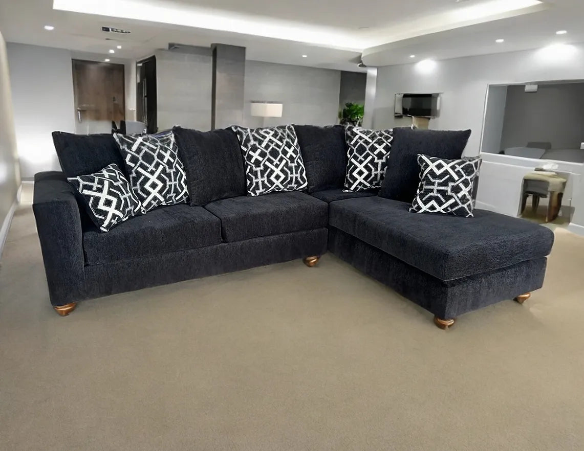 Graphite Black Right Arm Facing (RAF) Sectional by New Era Innovations at Eve Furniture