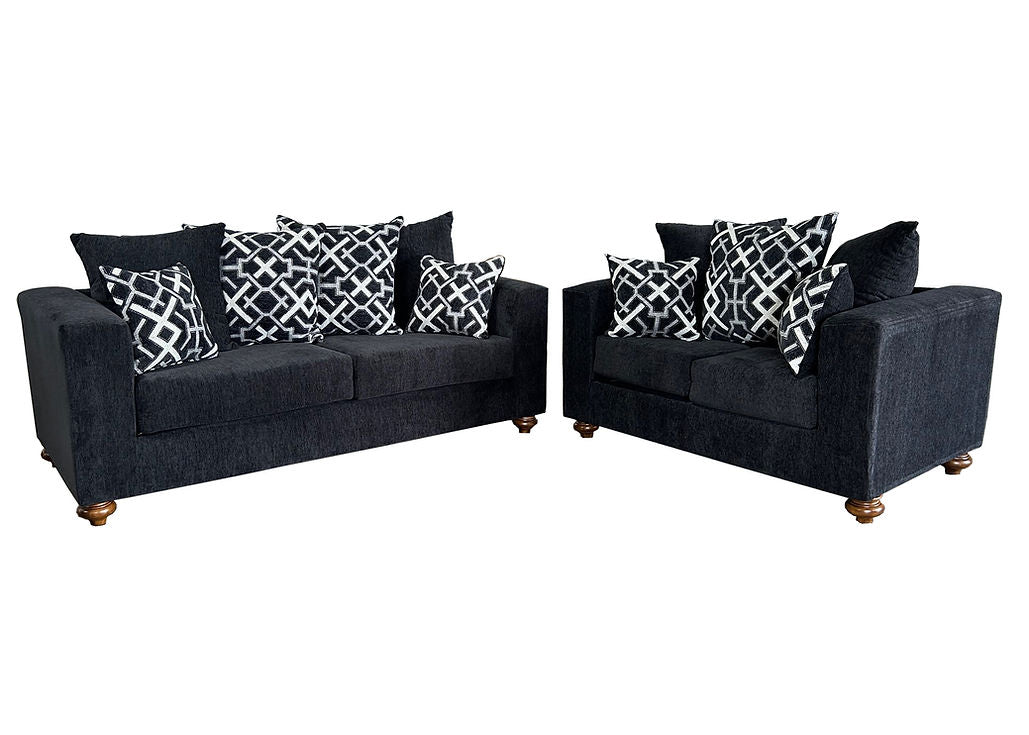 Graphite Black Sofa & Loveseat by New Era Innovations at Eve Furniture