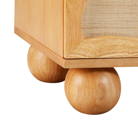 Grappa Natural Wood & Rattan Wavy Dresser by TOV Furniture at Eve Furniture