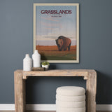 Grasslands GO (L) by Mercana Studio a Hand Embellished Decograph Framed Art Print by Mercana at Eve Furniture
