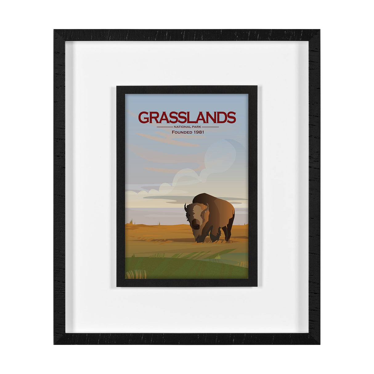 Grasslands GO (M) by Mercana Studio a Framed Art Print Matted under Glass by Mercana at Eve Furniture