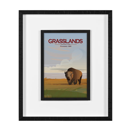 Grasslands GO (M) by Mercana Studio a Framed Art Print Matted under Glass by Mercana at Eve Furniture