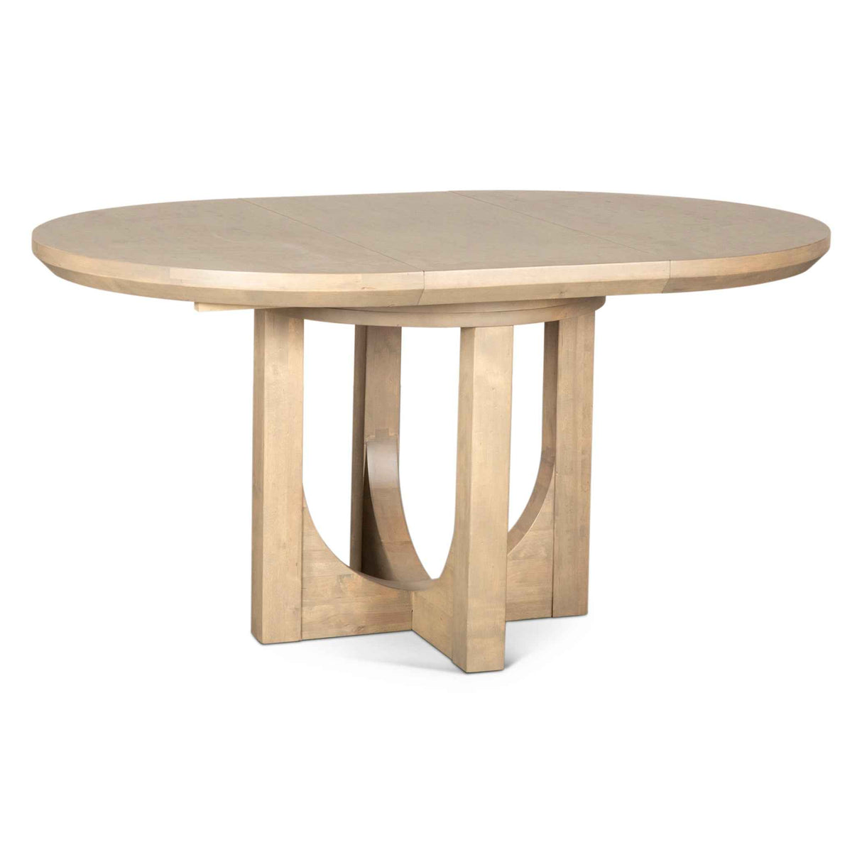 Grassroots Mission 42-60" Round Extension Dining Table in Gray Birch by Home Trends & Design at Eve Furniture
