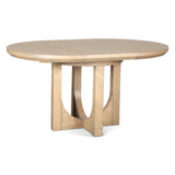 Grassroots Mission 42-60" Round Extension Dining Table in Gray Birch by Home Trends & Design at Eve Furniture