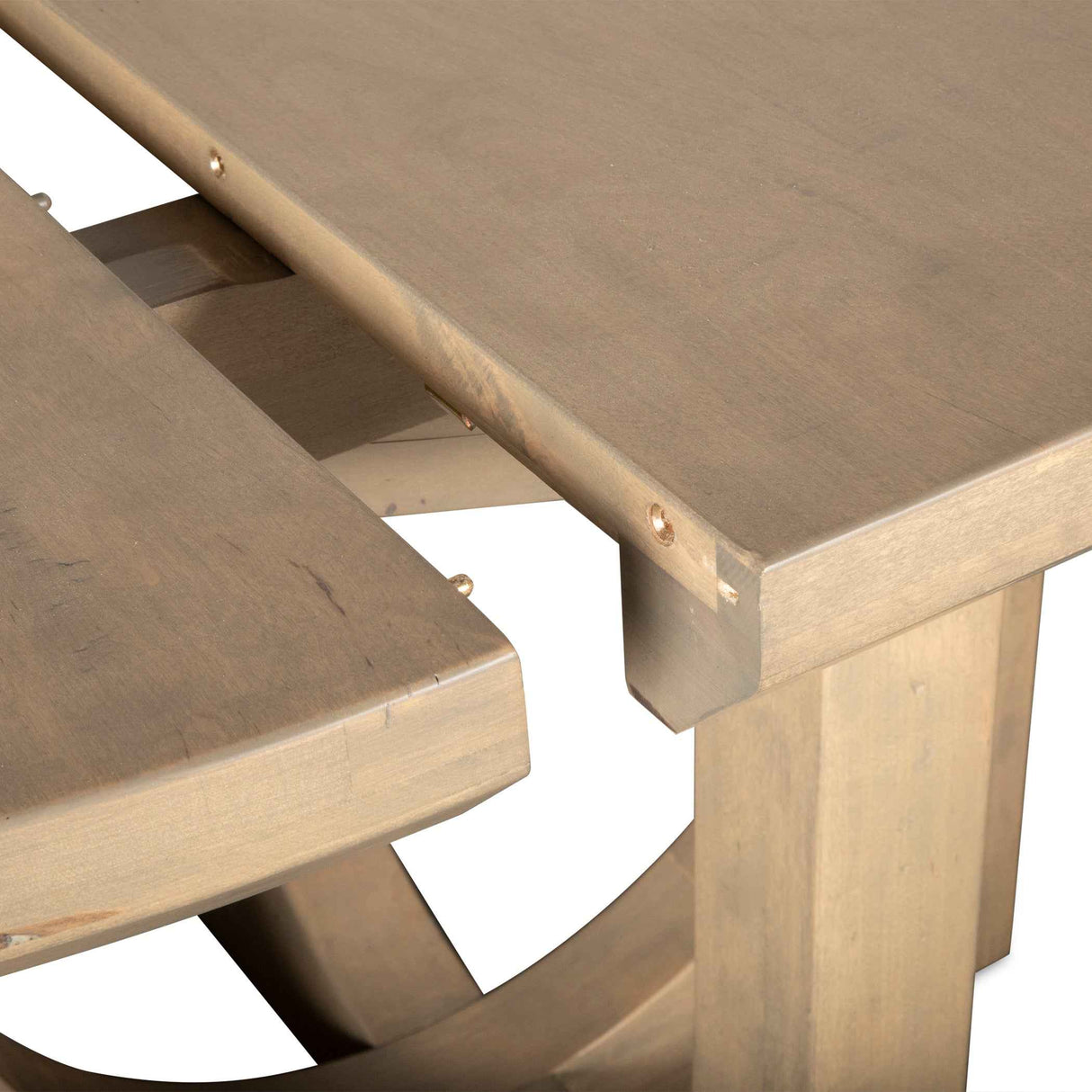 Grassroots Mission 42-60" Round Extension Dining Table in Gray Birch by Home Trends & Design at Eve Furniture