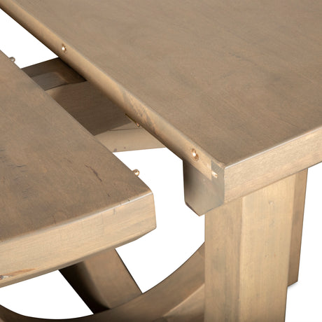 Grassroots Mission 42-60" Round Extension Dining Table in Gray Birch by Home Trends & Design at Eve Furniture