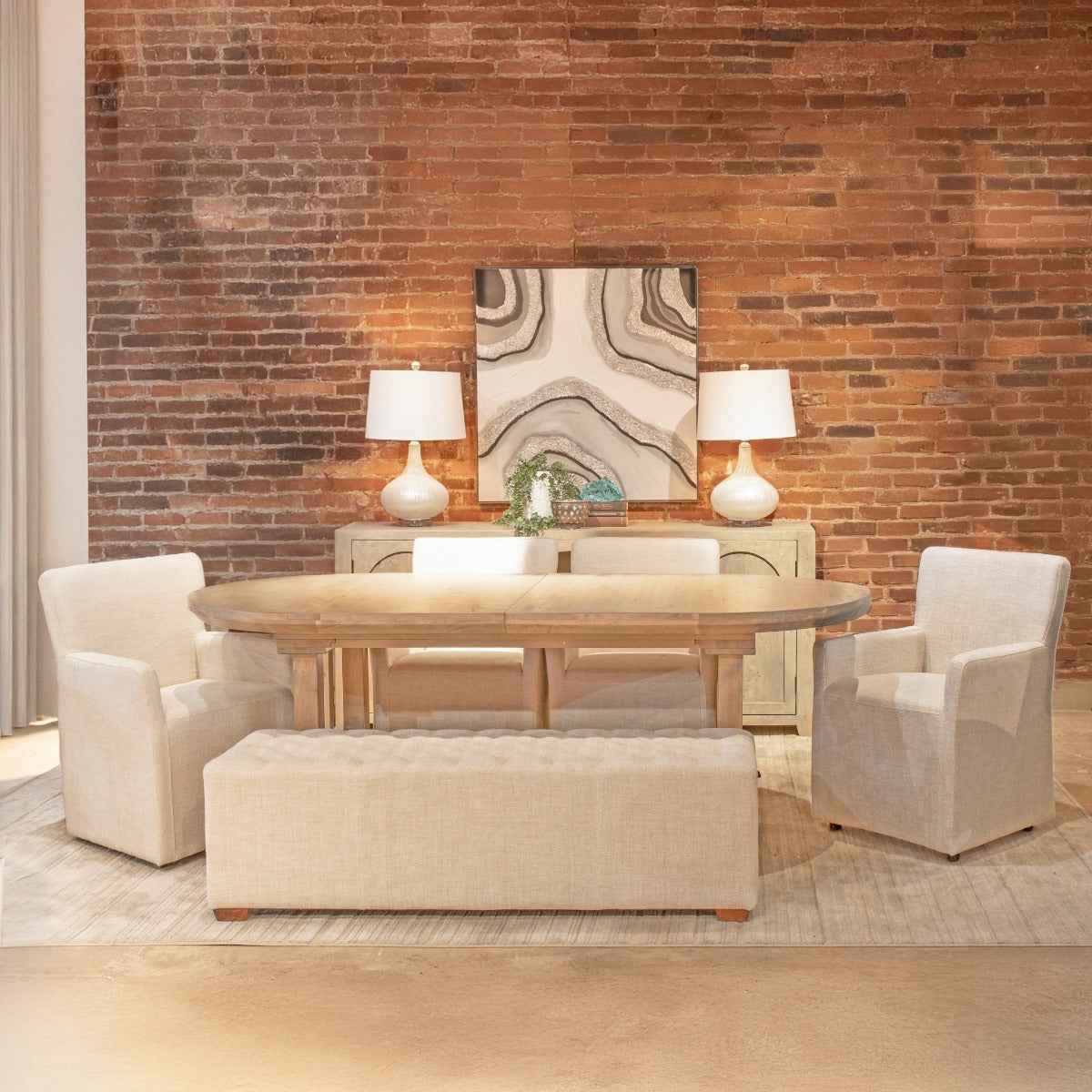 Grassroots Mission 86-110" Oval Extension Dining Table in Gray Birch by Home Trends & Design at Eve Furniture