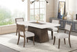 Grasten Dark Walnut 5-Piece Dining Room Set by Furniture of America at Eve Furniture