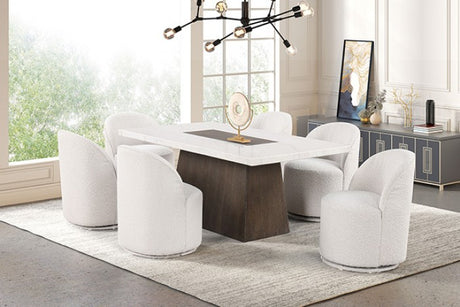 Grasten Dark Walnut 7-Piece Dining Table Set by Furniture of America at Eve Furniture