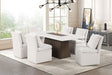 Grasten Dark Walnut 7-Piece Dining Table Set by Furniture of America at Eve Furniture