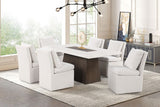 Grasten Dark Walnut 7-Piece Dining Table Set by Furniture of America at Eve Furniture