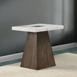 Grasten Dark Walnut/White Square End Table by Furniture of America at Eve Furniture