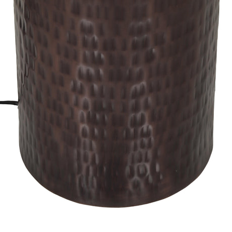 Grava Boucle & Hammered Bronze Metal Floor Lamp by TOV Furniture at Eve Furniture
