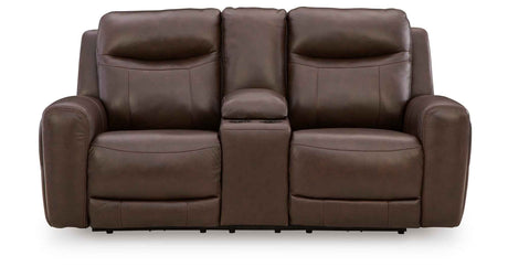 Gravier Cordova Power Reclining Loveseat with Console by Ashley at Eve Furniture
