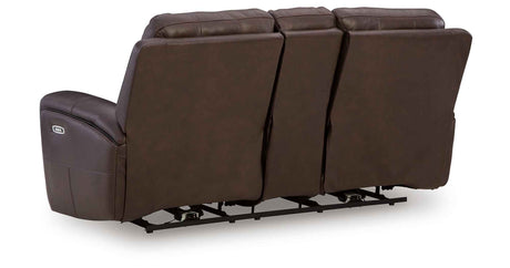 Gravier Cordova Power Reclining Loveseat with Console by Ashley at Eve Furniture