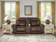 Gravier Cordova Power Reclining Loveseat with Console by Ashley at Eve Furniture
