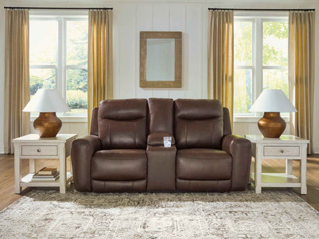 Gravier Cordova Power Reclining Loveseat with Console by Ashley at Eve Furniture