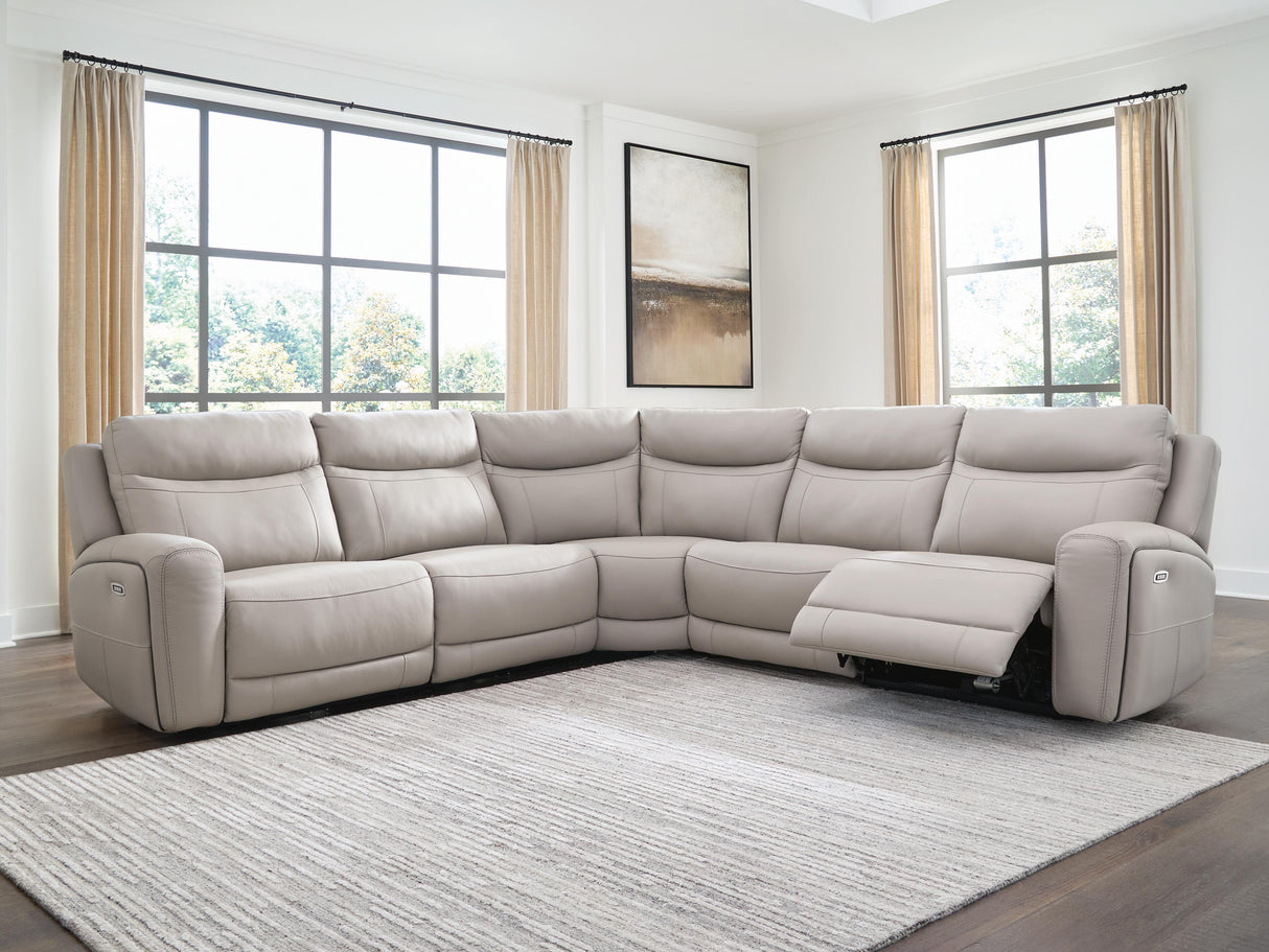Gravier Gray 5-Piece Power Reclining Sectional