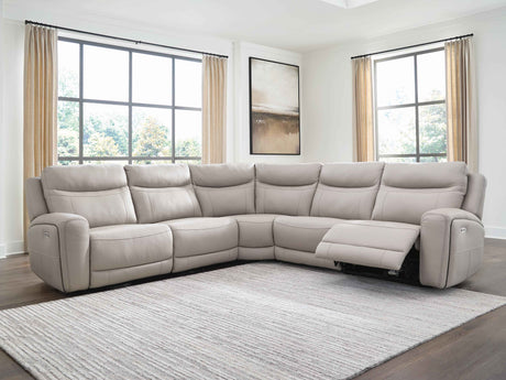 Gravier Gray 5-Piece Power Reclining Sectional