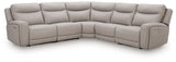 Gravier Gray 5-Piece Power Reclining Sectional