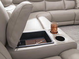 Gravier Gray 6-Piece Power Reclining Sectional with Storage Console