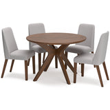 Lyncott Dining Table and 4 Chairs in Gray/Brown