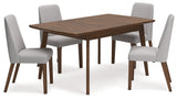 Lyncott Dining Table and 4 Chairs in Gray/Brown