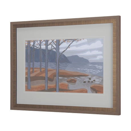 Gray Day by Mercana Studio a Hand Embellished Textured Framed Art Print Matted under Glass by Mercana at Eve Furniture