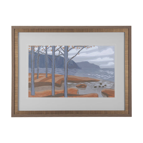 Gray Day by Mercana Studio a Hand Embellished Textured Framed Art Print Matted under Glass by Mercana at Eve Furniture