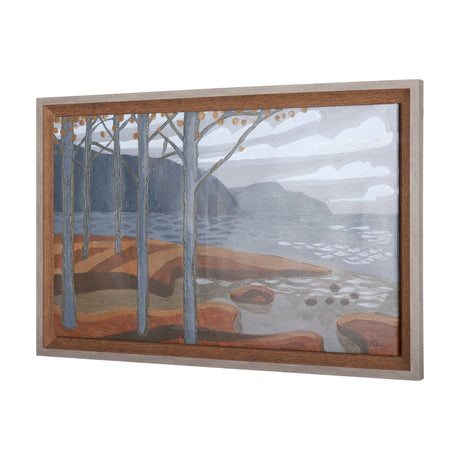 Gray Day by Mercana Studio a Hand Embellished Textured Framed Canvas by Mercana at Eve Furniture