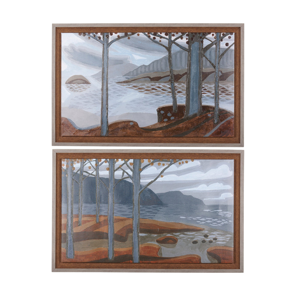 Gray Day by Mercana Studio a Hand Embellished Textured Framed Canvas by Mercana at Eve Furniture