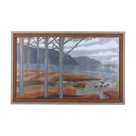 Gray Day by Mercana Studio a Hand Embellished Textured Framed Canvas by Mercana at Eve Furniture