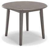 Shullden Gray Dining Table and 2 Chairs