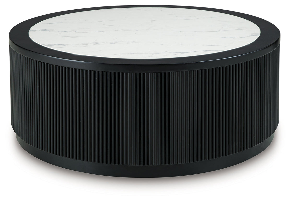 Grayman Black Coffee Table by Ashley at Eve Furniture