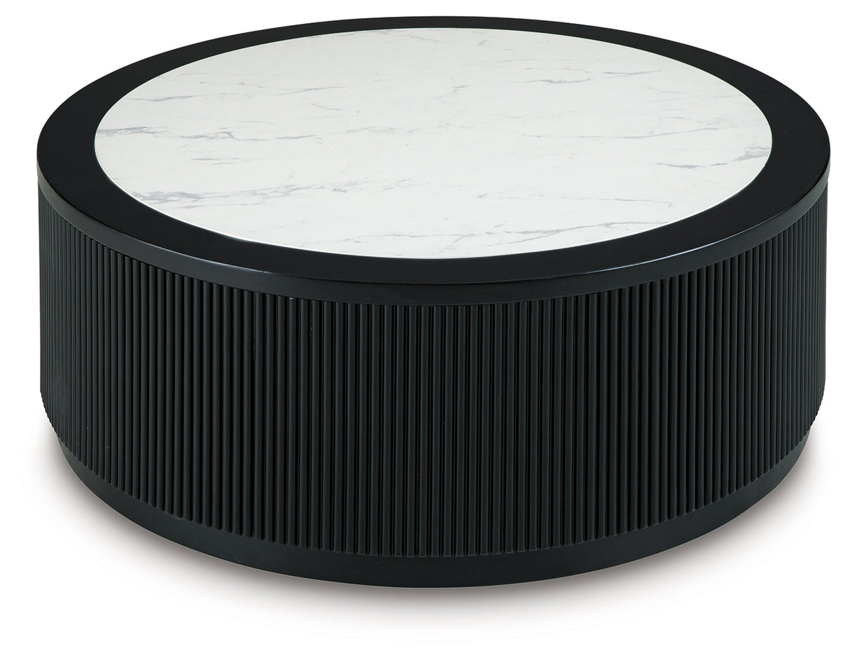 Grayman Black Coffee Table by Ashley at Eve Furniture