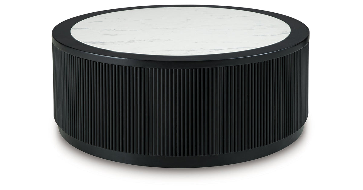 Grayman Black Coffee Table by Ashley at Eve Furniture