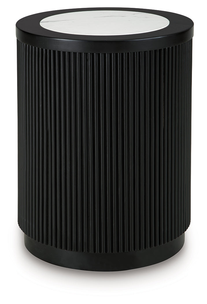Grayman Black End Table by Ashley at Eve Furniture