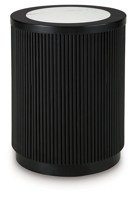Grayman Black End Table by Ashley at Eve Furniture